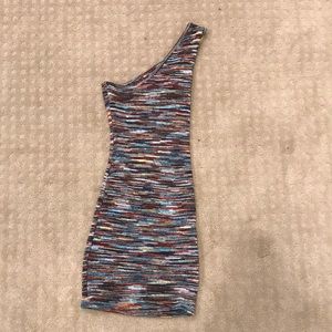 One shoulder mini dress